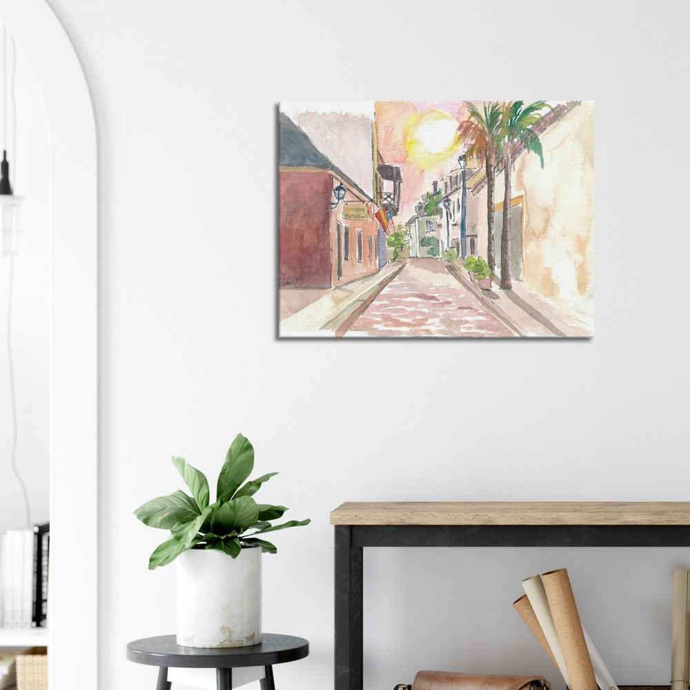 Sunny Street Scene in St. Augustine Florida USA - Limited Edition Fine Art Print - Original Painting available