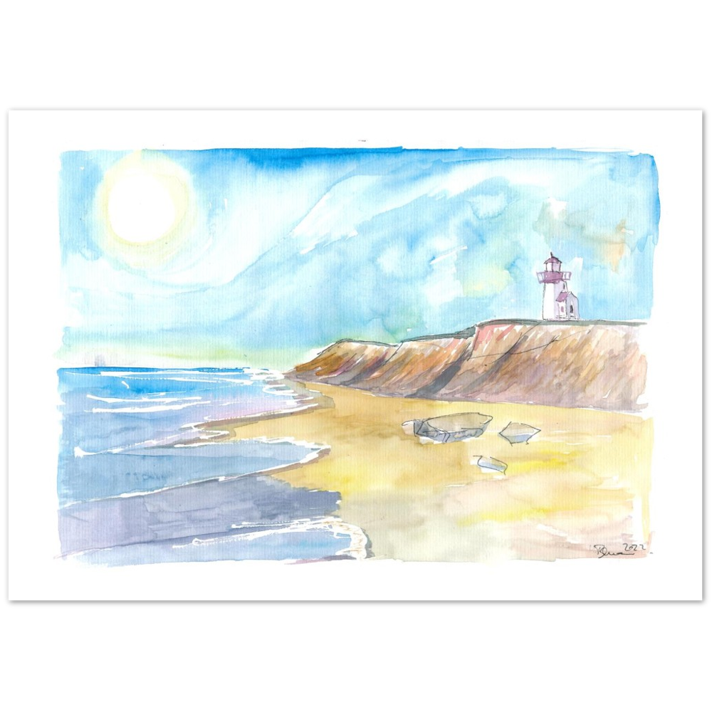 Waves and Wind on Beach of Martha’s Vineyard Massachusetts