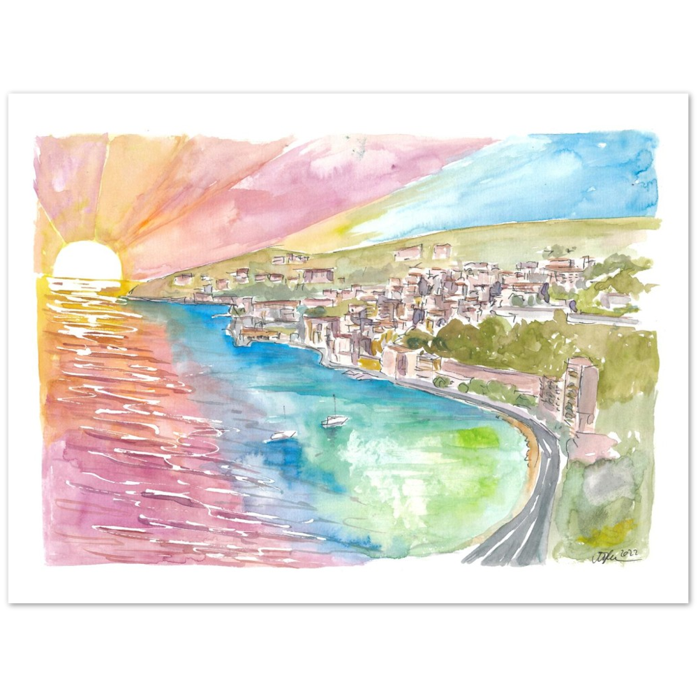 Sunset Dreams with Amazing Villefranche-sur-Mer on Côte d’Azur