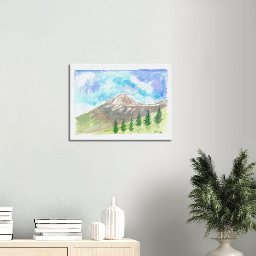 Croagh Patrick Holy Mountain in County Mayo Ireland - Limited Edition Fine Art Print - Original Painting available