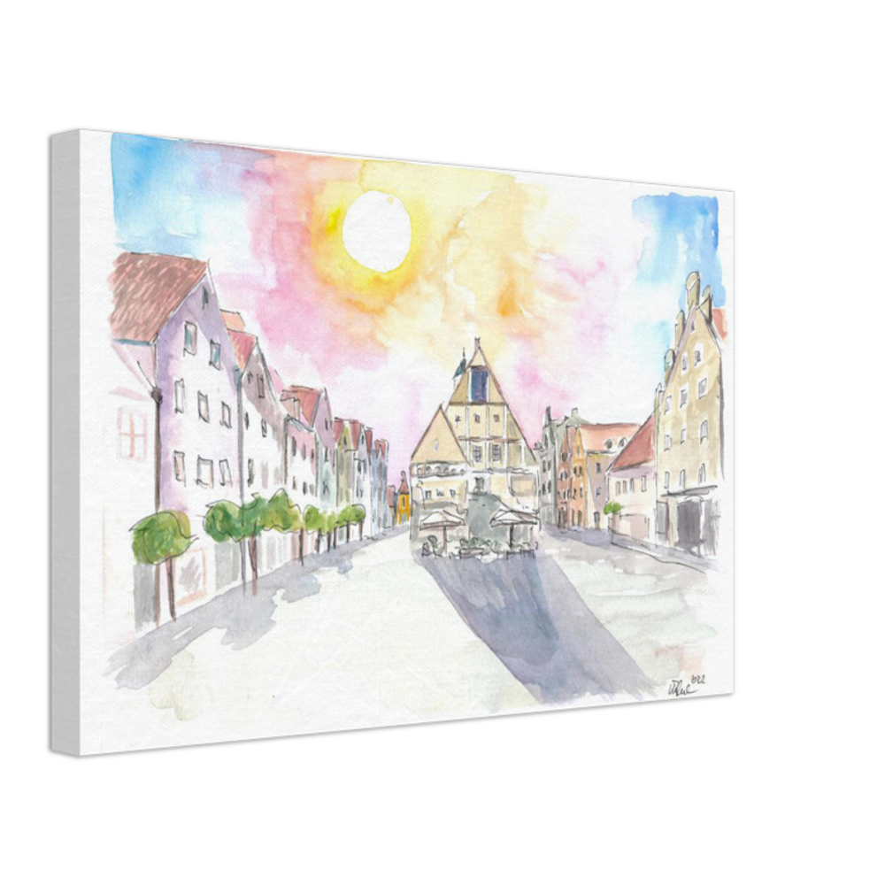 Weiden Old Town Square with City Hall in Upper Palatinate