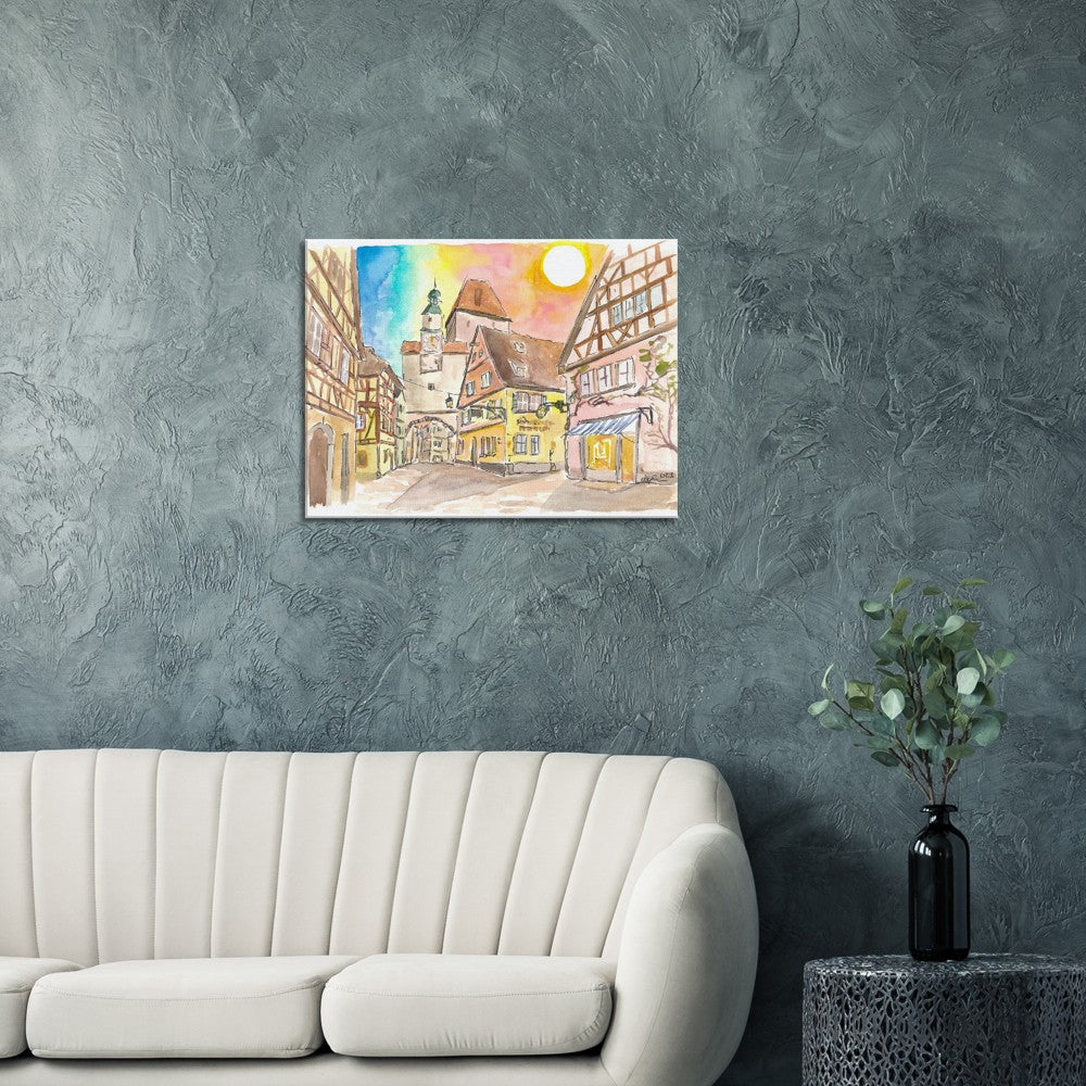 Romantic Rothenburg Tauber Markus Tower and Roder Arch - Limited Edition Fine Art Print - Original Painting available