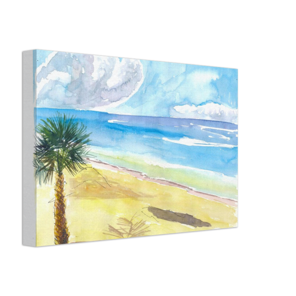Eleuthera Bahamas Dream Beach Scene with Clouds