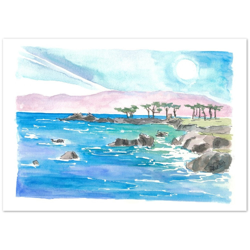 California Pacific Coastal Scene near Monterey - Limited Edition Fine Art Print - Original Painting available