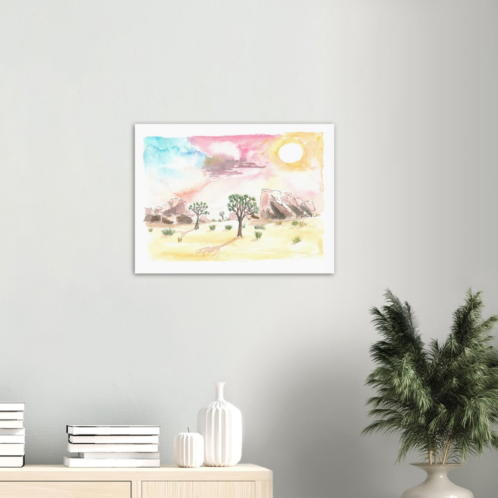 Sunset in Joshua Tree National Park - Limited Edition Fine Art Print - Original Painting available