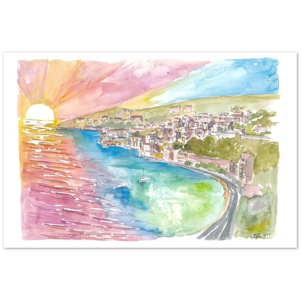 Sunset Dreams with Amazing Villefranche-sur-Mer on Côte d’Azur