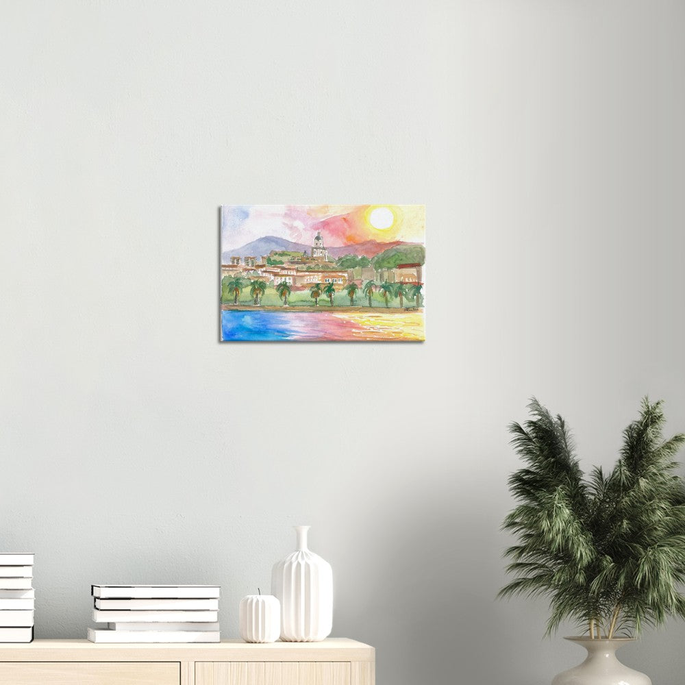 Messina Sicily City View from Mediterranean Sea - Limited Edition Fine Art Print - Original Painting available