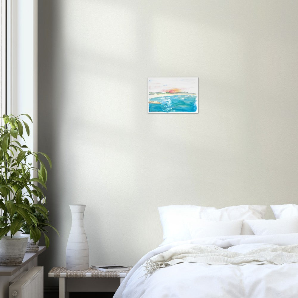 Caribbean Tropical Sunset Scene with Turquoise Waters - Limited Edition Fine Art Print