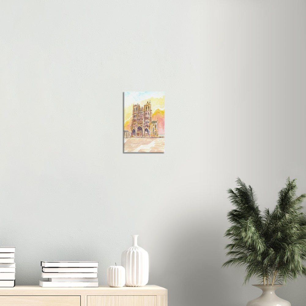 Impressive Cathedral Basilica of Our Lady of Amiens - Limited Edition Fine Art Print - Original Painting available
