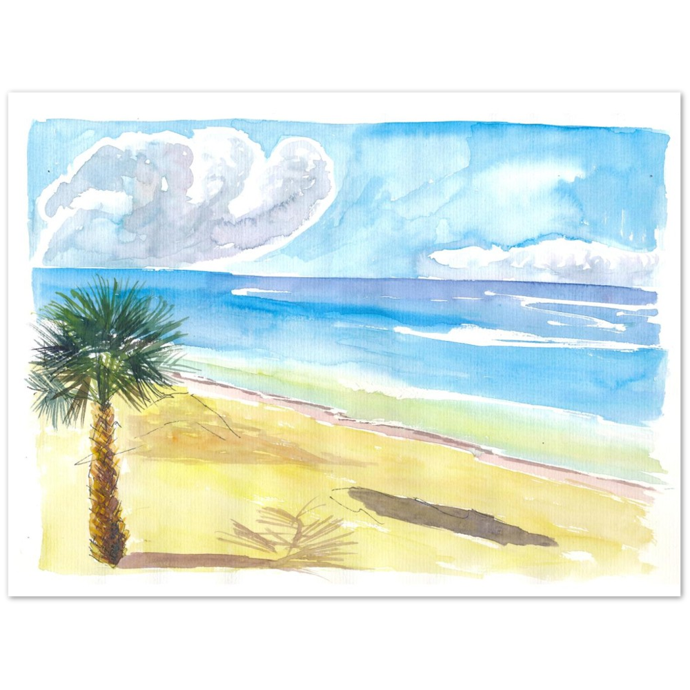 Eleuthera Bahamas Dream Beach Scene with Clouds