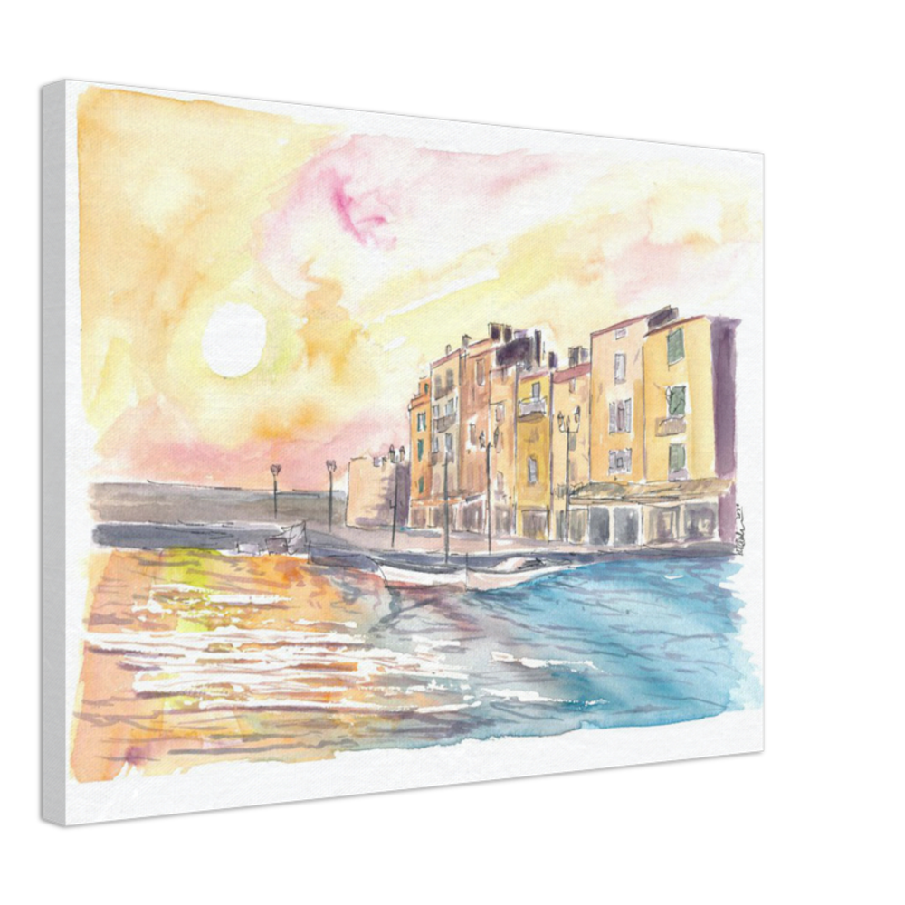 Saint Tropez Waterfront at the Port in French Riviera