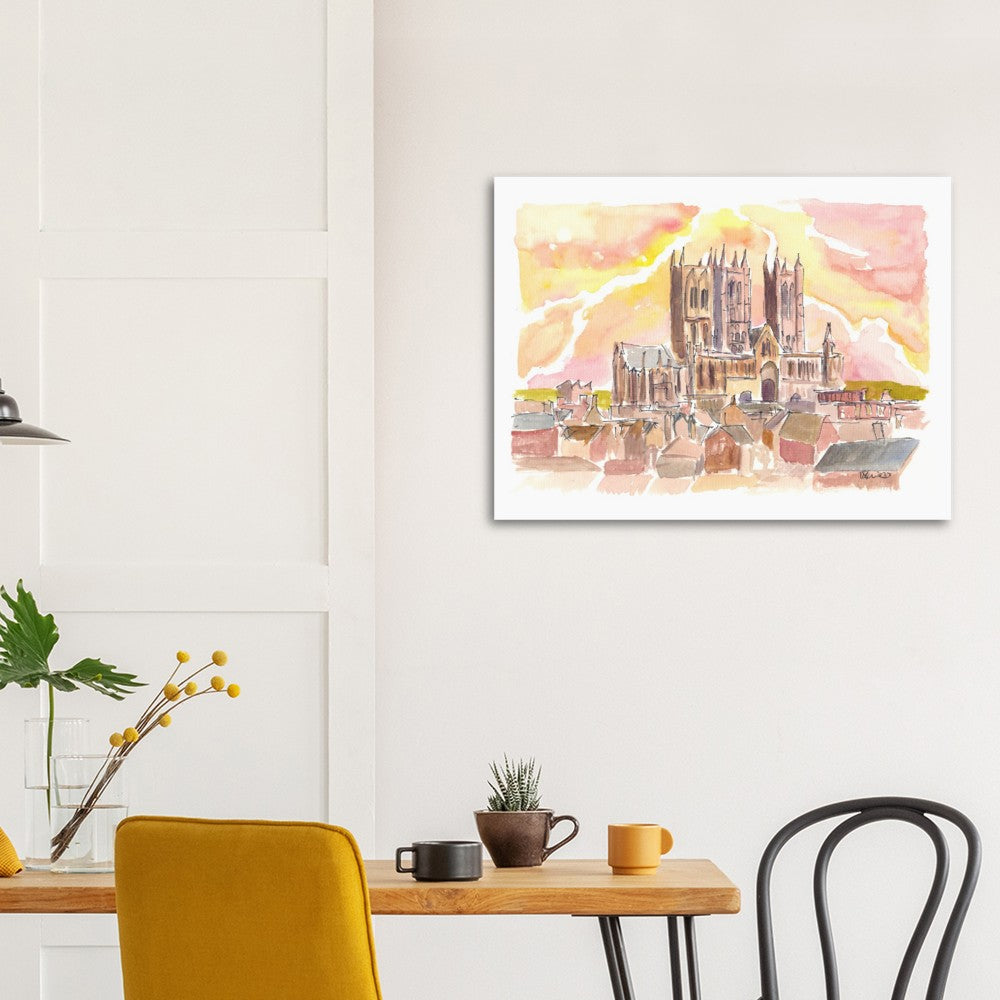 York Minster Cathedral of North Yorkshire England - Limited Edition Fine Art Print - Original Painting available