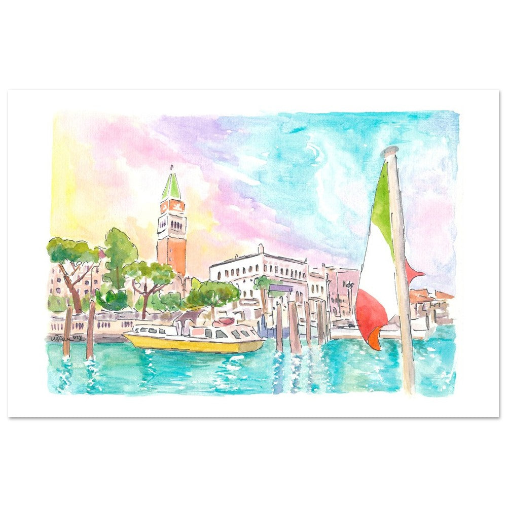 Gorgeous Vaporetto View of San Marco Venice Italy - Limited Edition Fine Art Print - Original Painting available