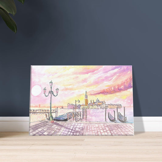 Sunrise over Venice Lagoon with San Giorgio Maggiore - Limited Edition Fine Art Print - Original Painting available