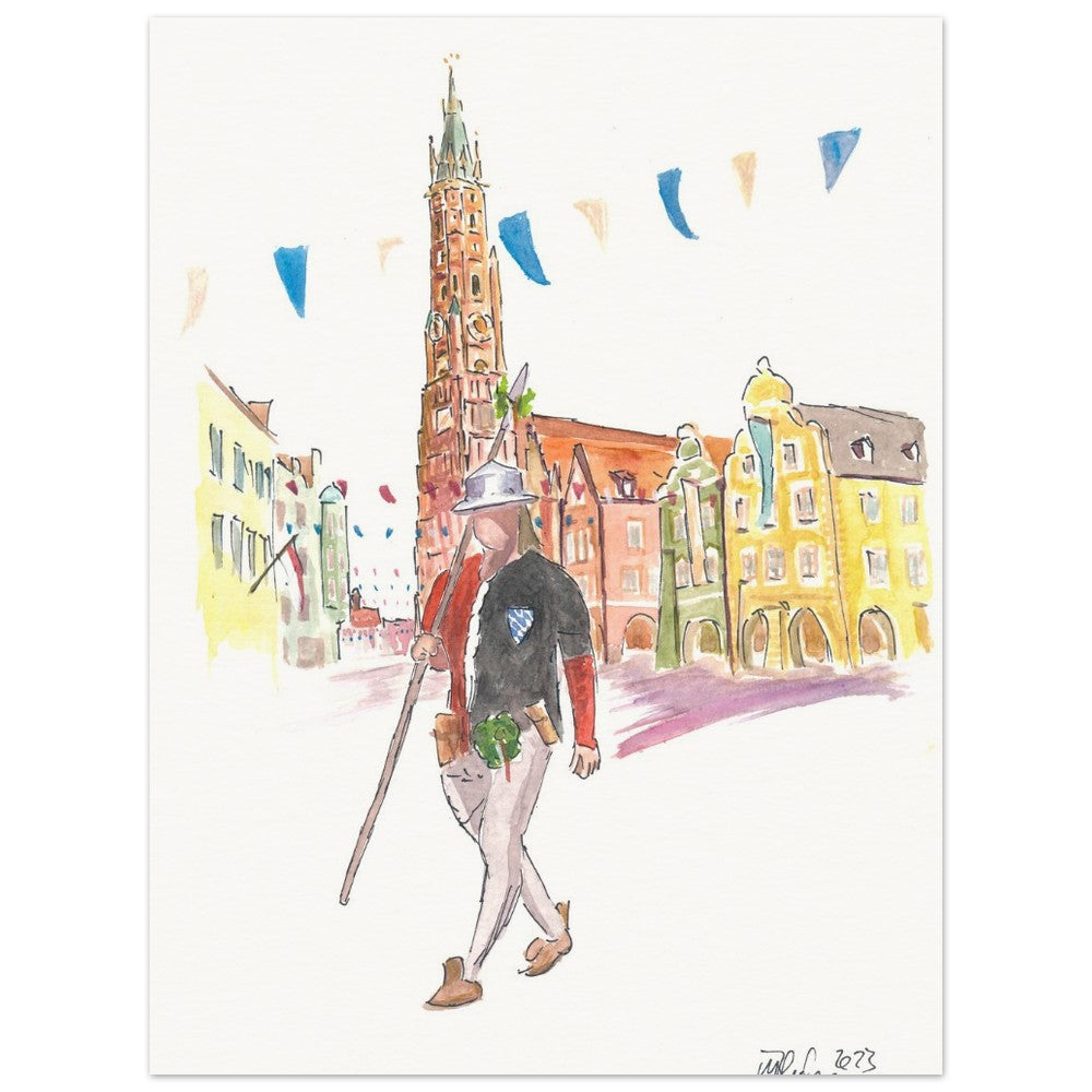 Duke guard on the way back from Landshut Old Town Wedding Procession - Limited Edition Fine Art Print -