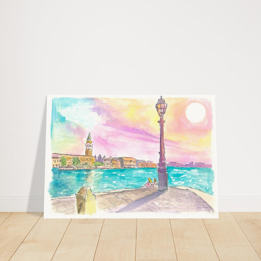 Venezia Punta della Dogana lonely Morning with St Marks View - Limited Edition Fine Art Print -