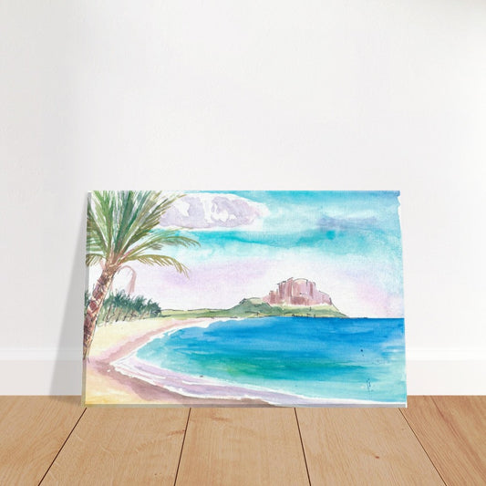 Lonely Flic En Flac Beach in Mauritus - Limited Edition Fine Art Print - Original Painting available