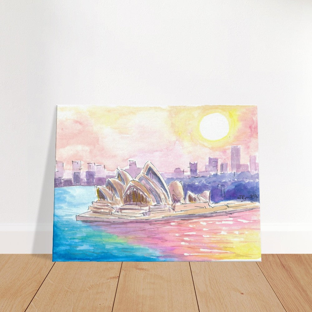 Sydney Australia Sunset with Opera and Downtown - Limited Edition Fine Art Print -