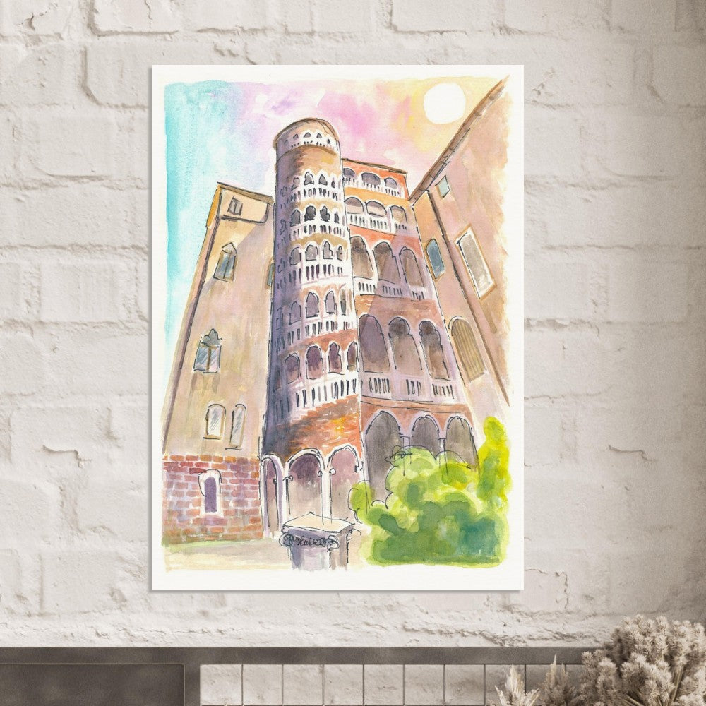 Scala Contarini del Bovolo Spiral Staircase like a Fairy Tale in Venice - Limited Edition Fine Art Print