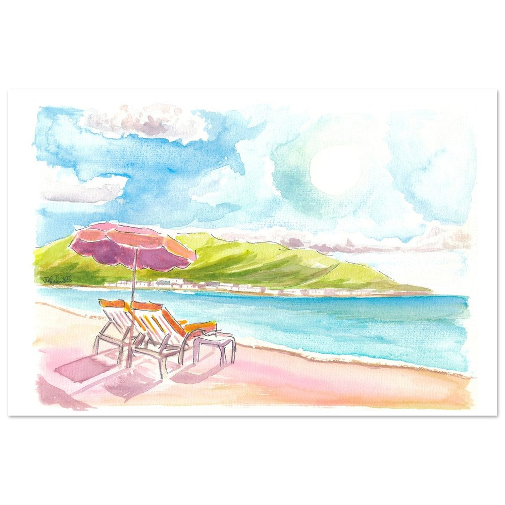 Dreaming Away to Orient Bay Beach Saint Martin Caribbean - Limited Edition Fine Art Print -