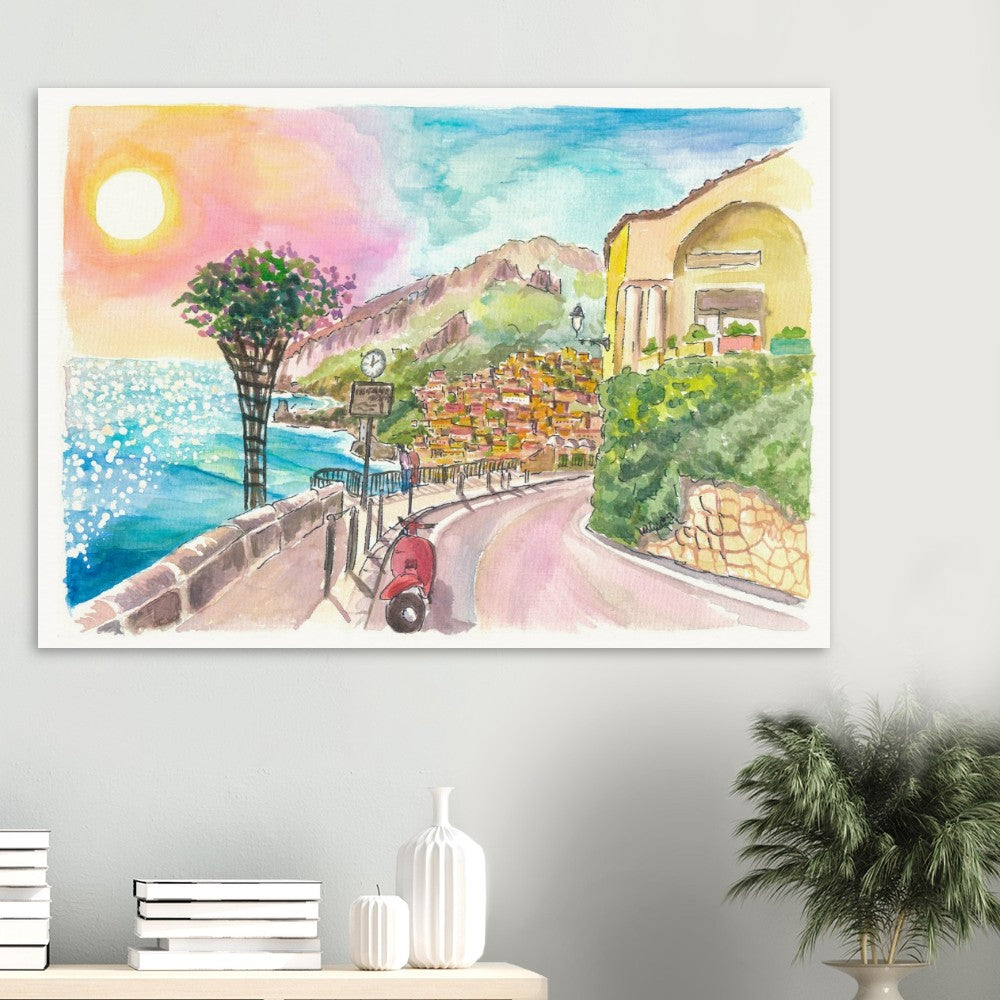 Positano on the Amalfi Coast A Dream Ready for your Discoveries - Limited Edition Fine Art Print - Original Painting available