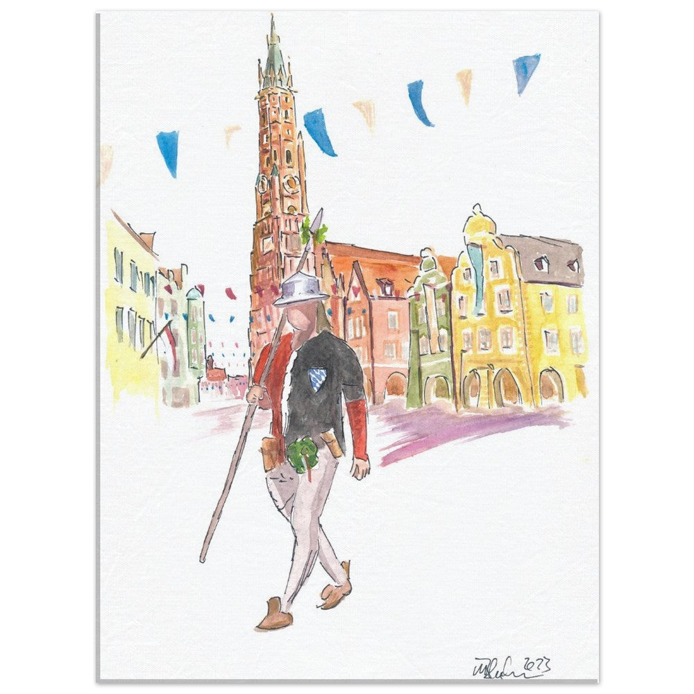Duke guard on the way back from Landshut Old Town Wedding Procession - Limited Edition Fine Art Print -