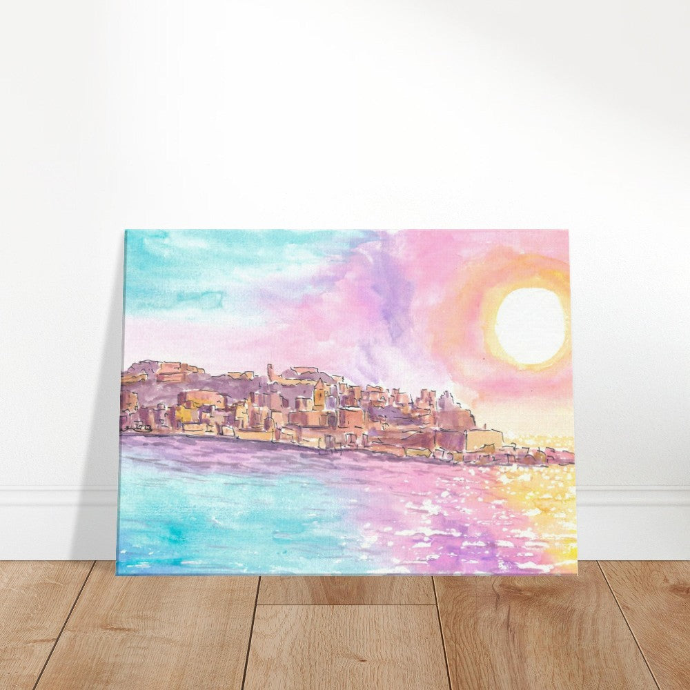 Pozzuoli Naples Campania View from Sea at Sunrise - Limited Edition Fine Art Print -