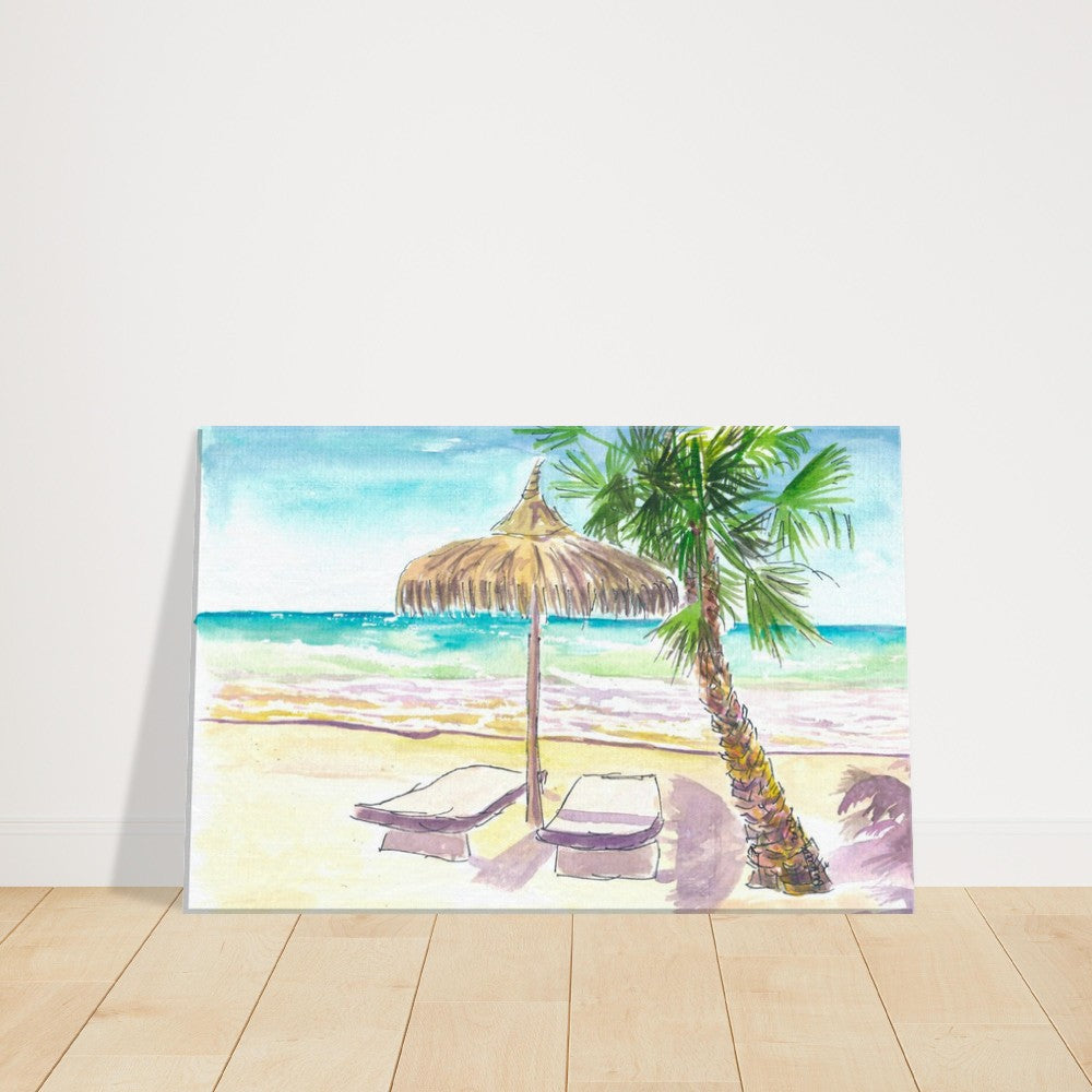 Mexican Riviera and Caribbean Dream Beach Scene for Two - Limited Edition Fine Art Print - Original Painting available