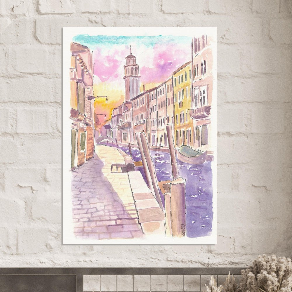 Santa Maria dei Carmini Fondamenta Rio S Barnaba - Limited Edition Fine Art Print - Original Painting available