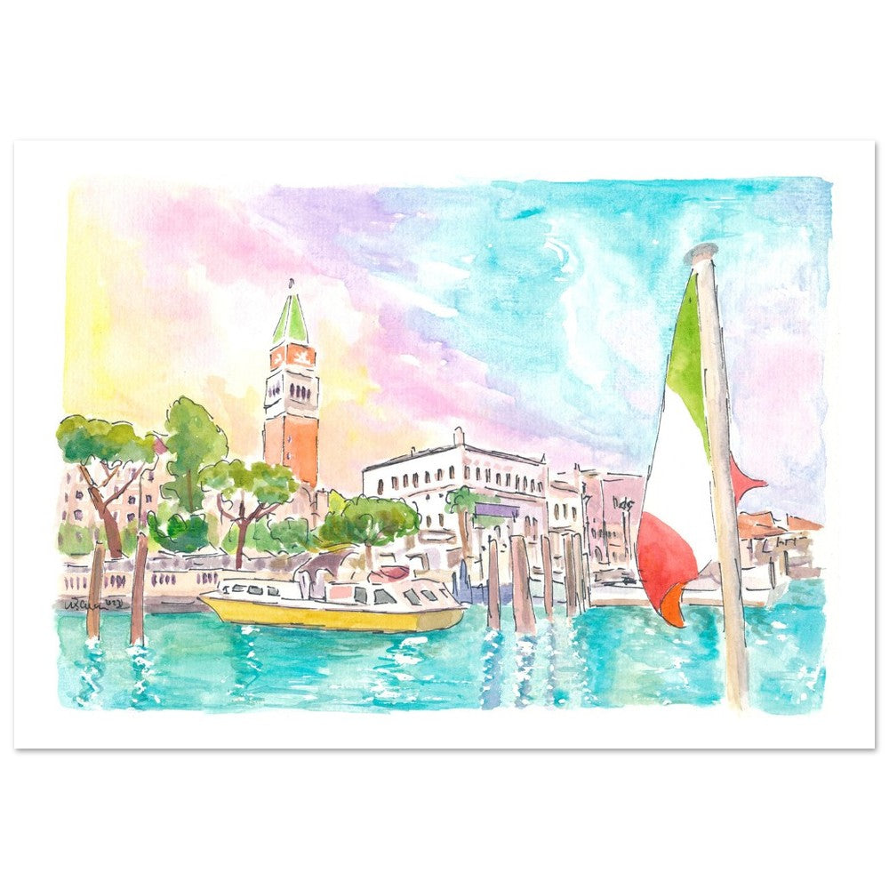 Gorgeous Vaporetto View of San Marco Venice Italy - Limited Edition Fine Art Print - Original Painting available