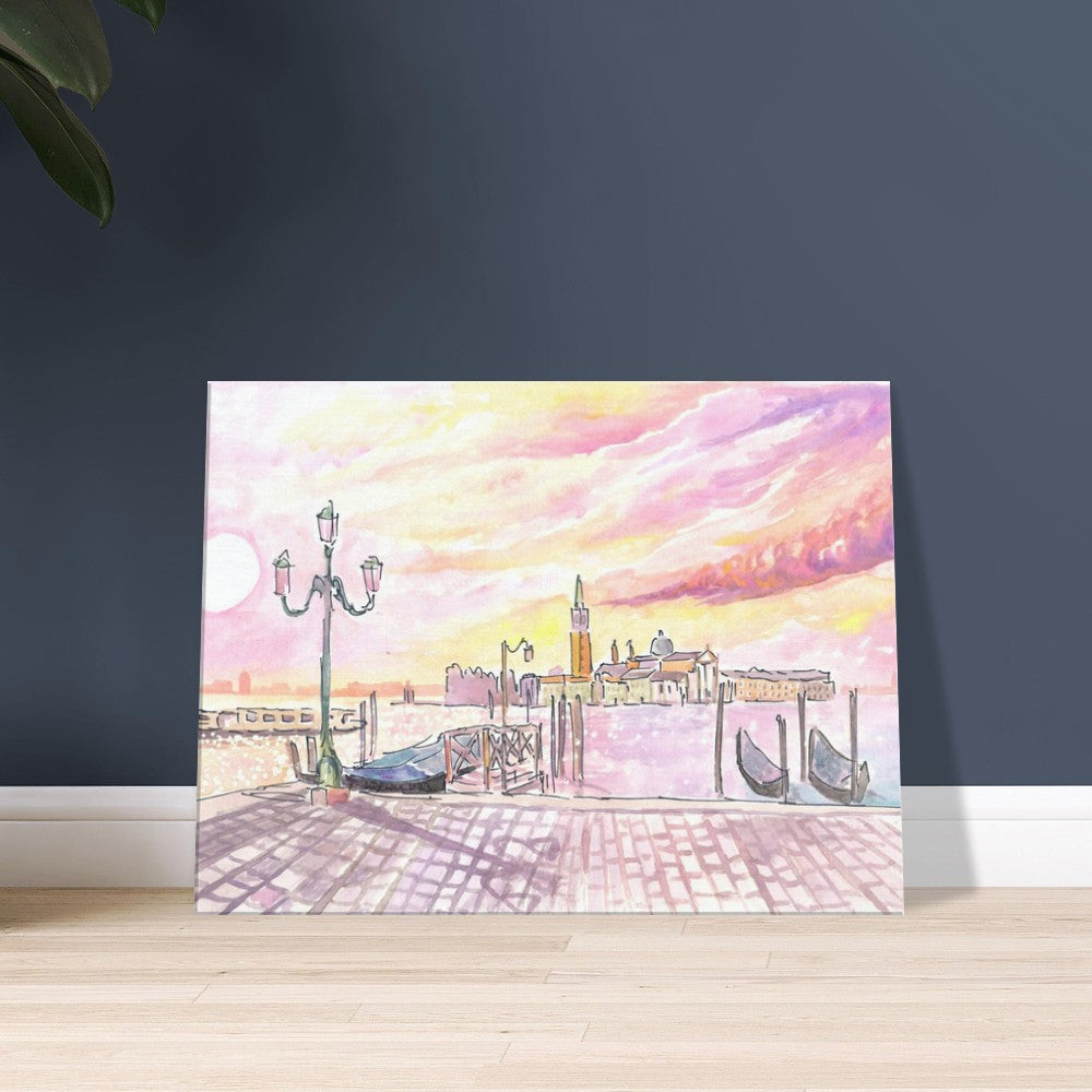 Sunrise over Venice Lagoon with San Giorgio Maggiore - Limited Edition Fine Art Print - Original Painting available