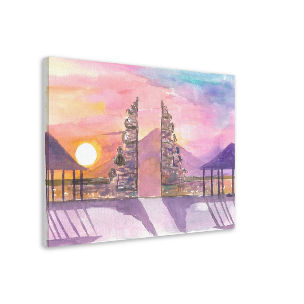 Incredible Bali Gate of Heaven Lempuyang Temple at Sunset - Limited Edition Fine Art Print - Original Painting available