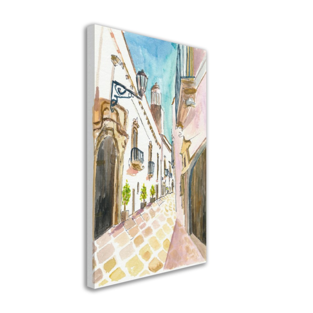 Locorotondo small Italian Country Town Street Scene - Limited Edition Fine Art Print - Original Painting available