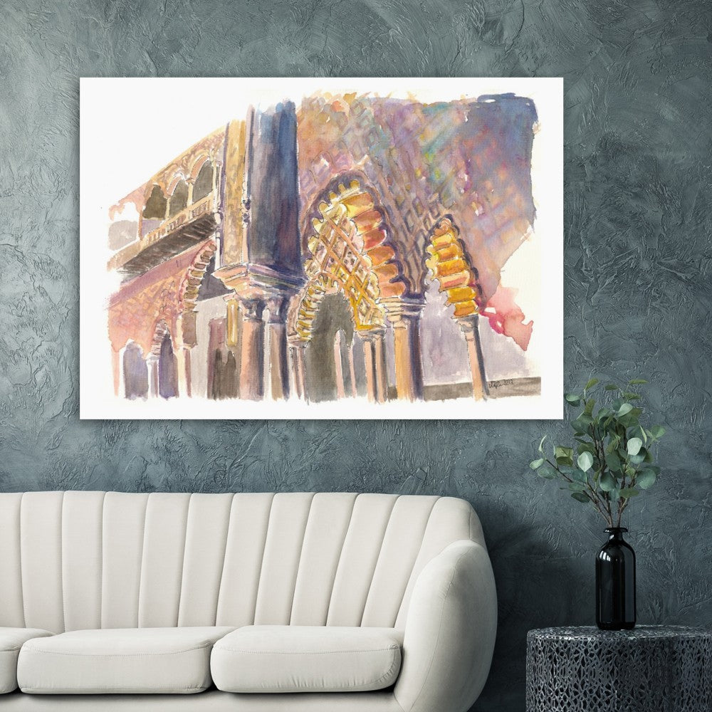 1001 Dreams in Royal Alcazar of Seville - Limited Edition Fine Art Print - Original Painting available