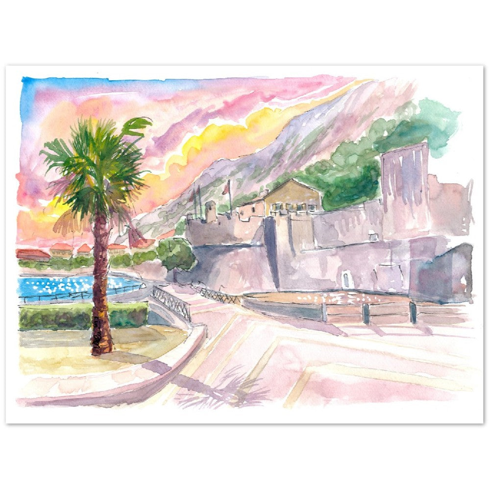 Kotor Montenegro City Walls and Seaview - Limited Edition Fine Art Print -
