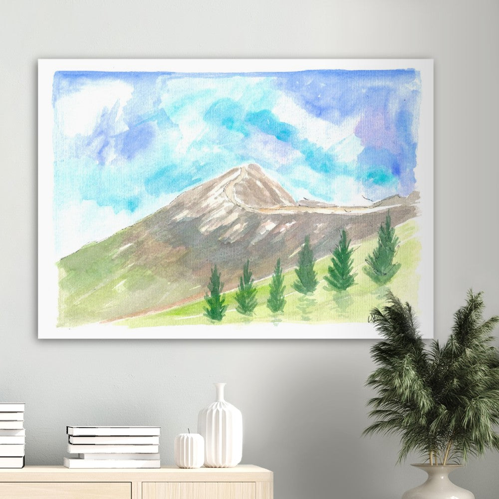 Croagh Patrick Holy Mountain in County Mayo Ireland - Limited Edition Fine Art Print - Original Painting available