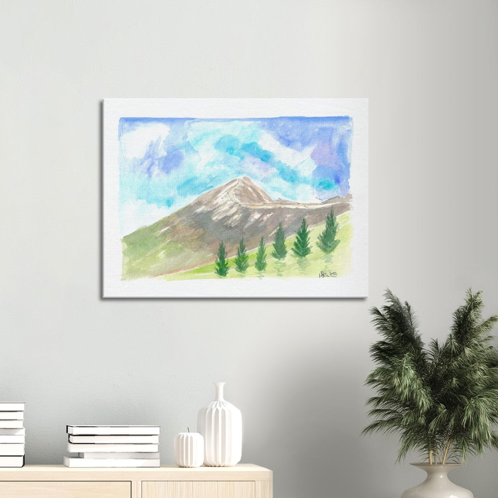 Croagh Patrick Holy Mountain in County Mayo Ireland - Limited Edition Fine Art Print - Original Painting available