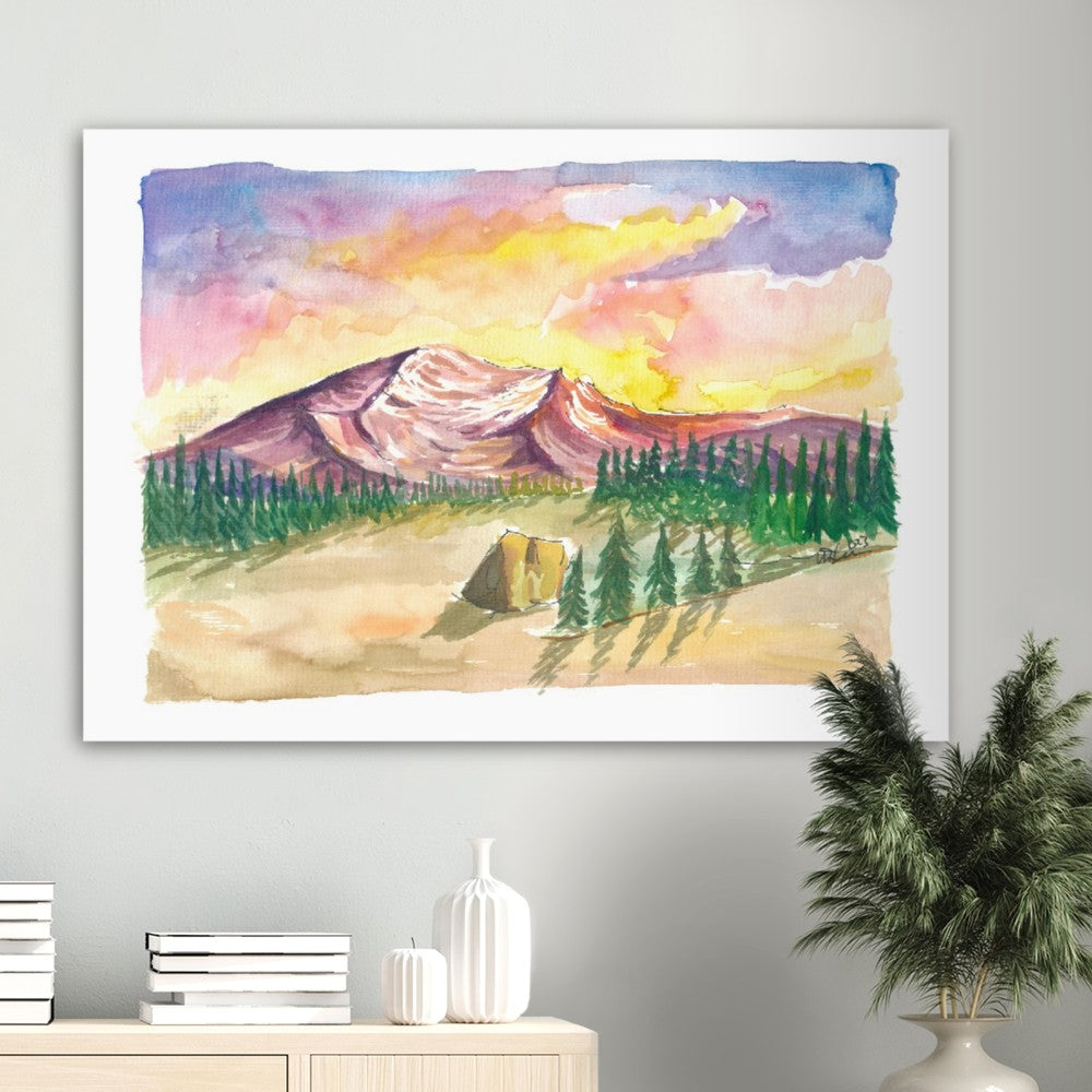 Mystic Mount Shasta in Cascades Ridge California - Limited Edition Fine Art Print - Original Painting available