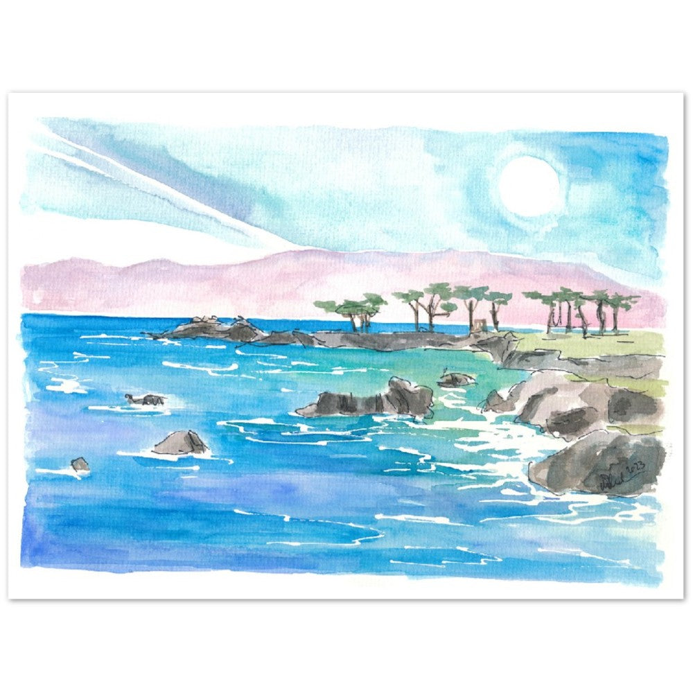California Pacific Coastal Scene near Monterey - Limited Edition Fine Art Print - Original Painting available