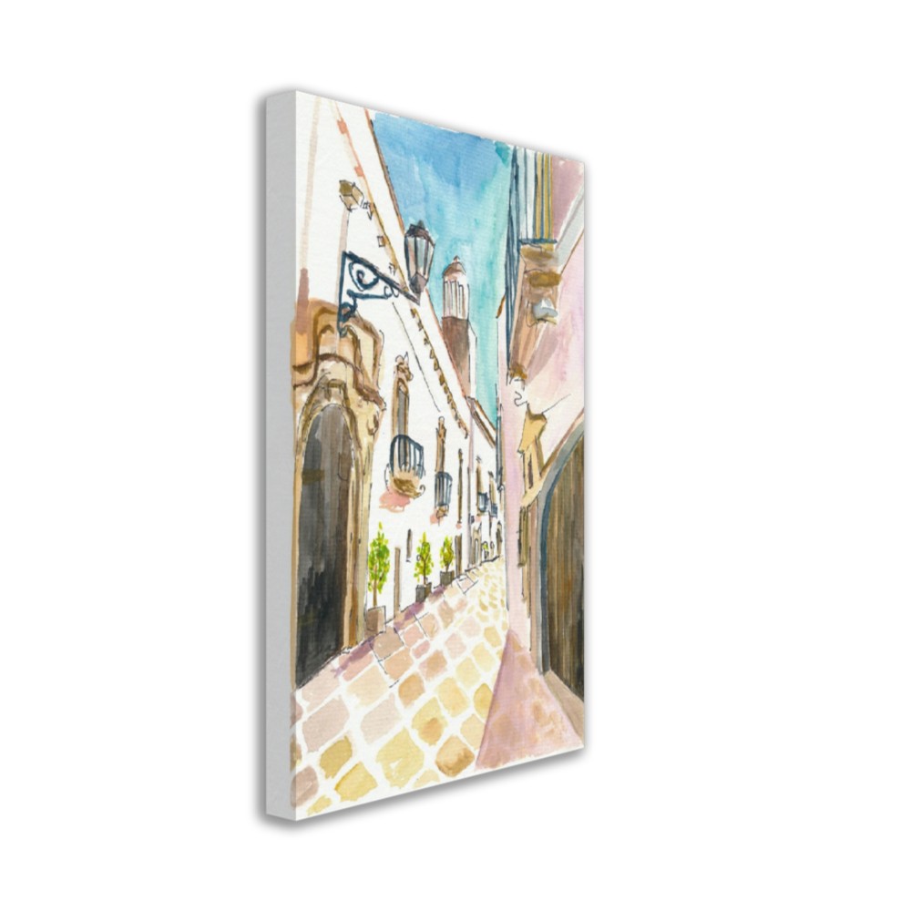 Locorotondo small Italian Country Town Street Scene - Limited Edition Fine Art Print - Original Painting available