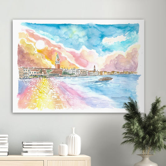 Serene Venice View San Marco and San Francesco della Vigna - Limited Edition Fine Art Print - Original Painting available