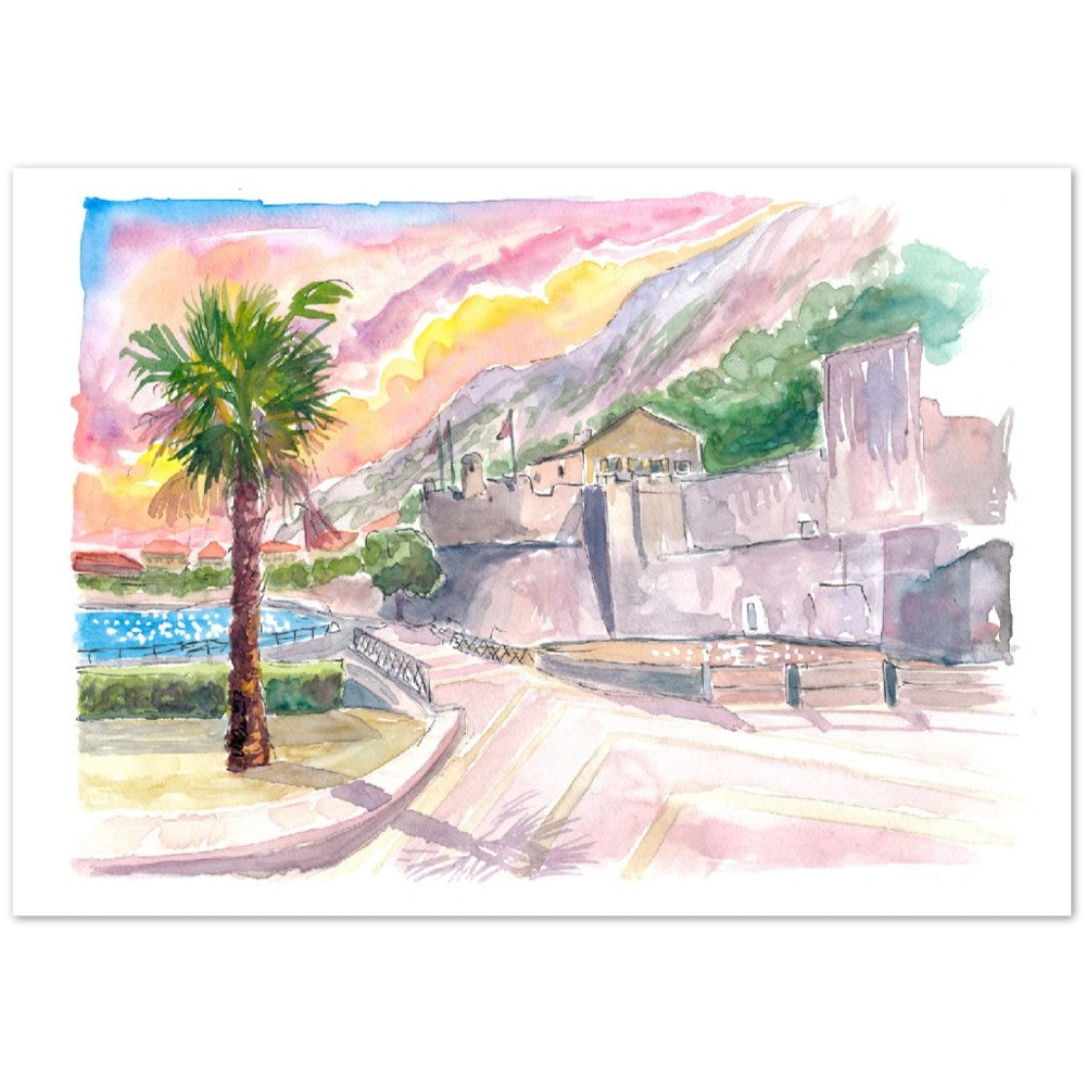 Kotor Montenegro City Walls and Seaview - Limited Edition Fine Art Print -