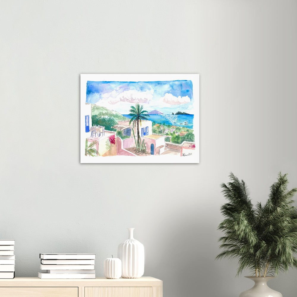 Panarea Mediterranean View with Stromboli and Aeolian Fantasies - Limited Edition Fine Art Print
