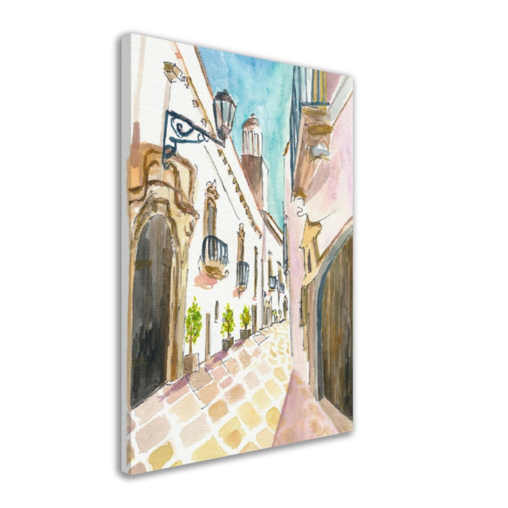 Locorotondo small Italian Country Town Street Scene - Limited Edition Fine Art Print - Original Painting available