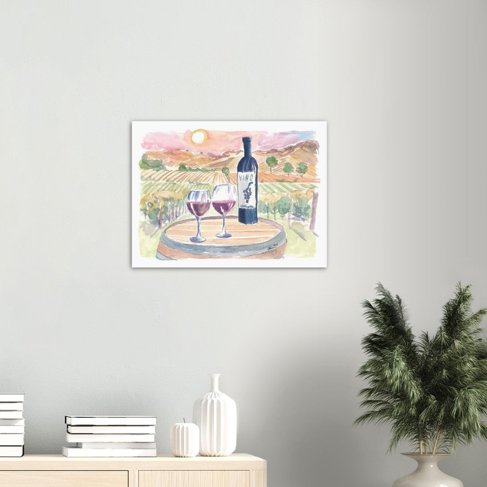 Napa Valley Experience with View, Sunset and a Romantic Table - Limited Edition Fine Art Print