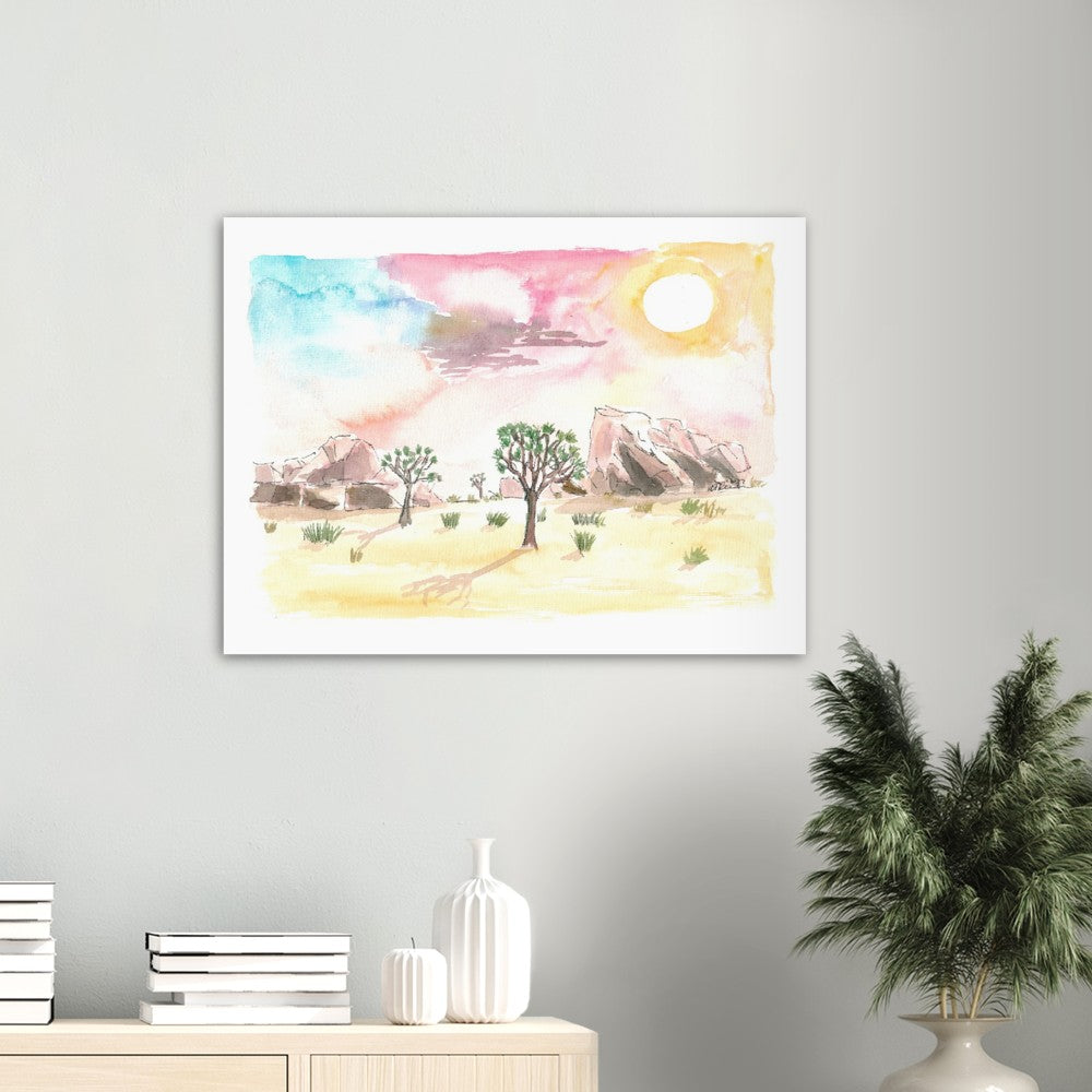 Sunset in Joshua Tree National Park - Limited Edition Fine Art Print - Original Painting available