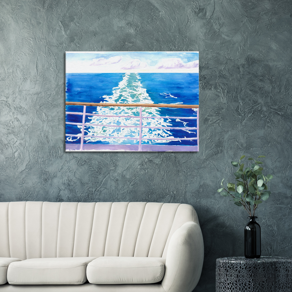 Cruiser Dream from Aft Views with Endless Sea - Limited Edition Fine Art Print - Original Painting available