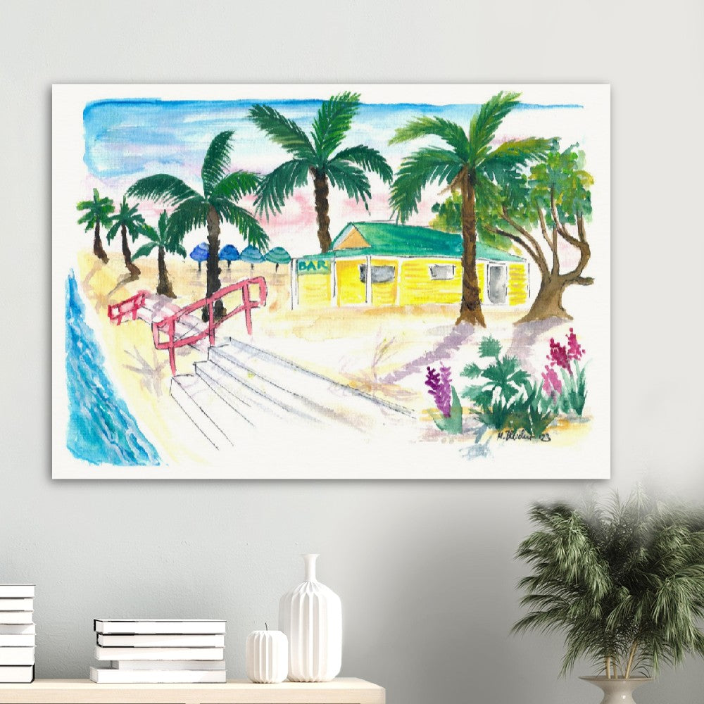 St Pete Beach FL Scene in Pass-A-Grille - Limited Edition Fine Art Print - Original Painting available