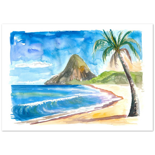 Saint Lucia Antilles Dreams With Petit Piton and Beach