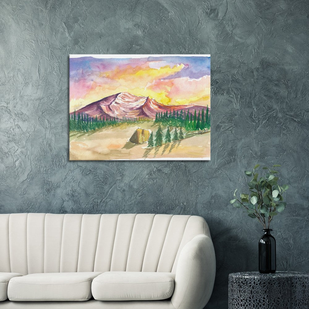 Mystic Mount Shasta in Cascades Ridge California - Limited Edition Fine Art Print - Original Painting available